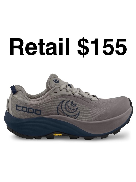 NEW Topo pursuit 3 men\'s size 10.5 trail running shoes (grey navy) main image 7